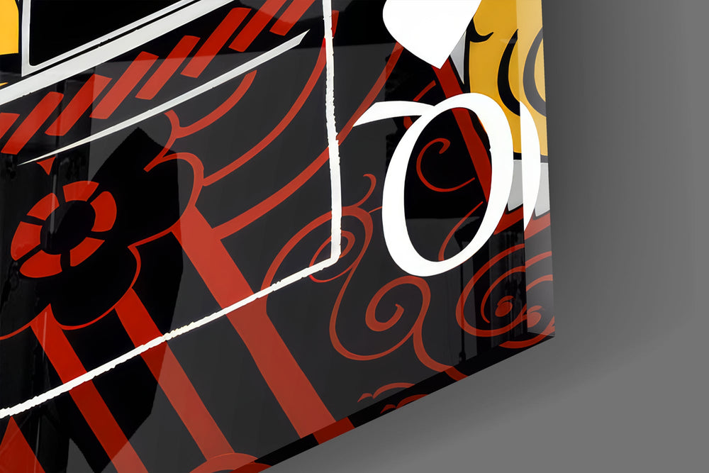 King and Queen of Spades Playing Card Glass Wall Art