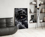 Cosmic Eye Starburst and Clouds Glass Wall Art