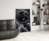 Cosmic Eye Starburst and Clouds Glass Wall Art