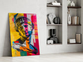 Classical Bust Neon Colour Block Street Art Glass Wall Art