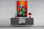 Dancing Women Mosaic Colour Glass Wall Art