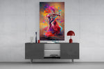 Two Dancers in Colour Storm Glass Wall Art