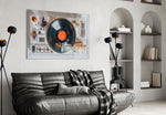 Transparent Turntable Record Player Glass Wall Art