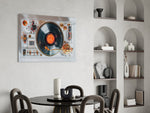 Transparent Turntable Record Player Glass Wall Art
