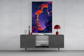 Glowing Lava Arch Surreal Landscape Glass Wall Art
