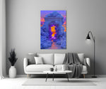 Coral Cloud Archway Surreal Glass Wall Art