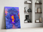 Coral Cloud Archway Surreal Glass Wall Art