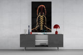 Spartan Helmet Spine Crest Dark Glass Wall Art