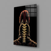 Spartan Helmet Spine Crest Dark Glass Wall Art