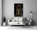 Spartan Helmet Spine Crest Dark Glass Wall Art