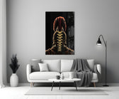 Spartan Helmet Spine Crest Dark Glass Wall Art