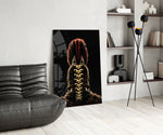 Spartan Helmet Spine Crest Dark Glass Wall Art