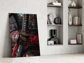 Samurai Katana Hilt and Armour Detail Glass Wall Art