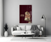 Money Energy Hand with Cash Typography Glass Wall Art