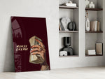 Money Energy Hand with Cash Typography Glass Wall Art