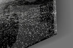 Lone Figure Before the Black Hole Glass Wall Art