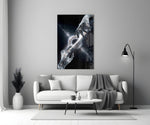 Cosmic Hands Reaching Across a Black Hole Glass Wall Art
