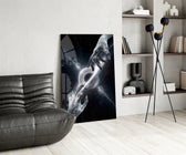 Cosmic Hands Reaching Across a Black Hole Glass Wall Art