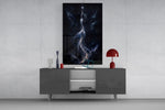 Celestial Mermaid Reaching for a Star Glass Wall Art