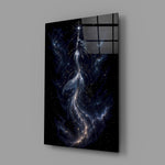 Celestial Mermaid Reaching for a Star Glass Wall Art