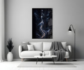 Celestial Mermaid Reaching for a Star Glass Wall Art