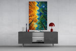 Autumn and Night Forest Swirl Post-Impressionist Glass Wall Art