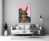 Cash Sunglasses Glam Woman Pop Art Glass Wall Art