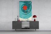 Vinyl Record Koi Pond Surreal Glass Wall Art