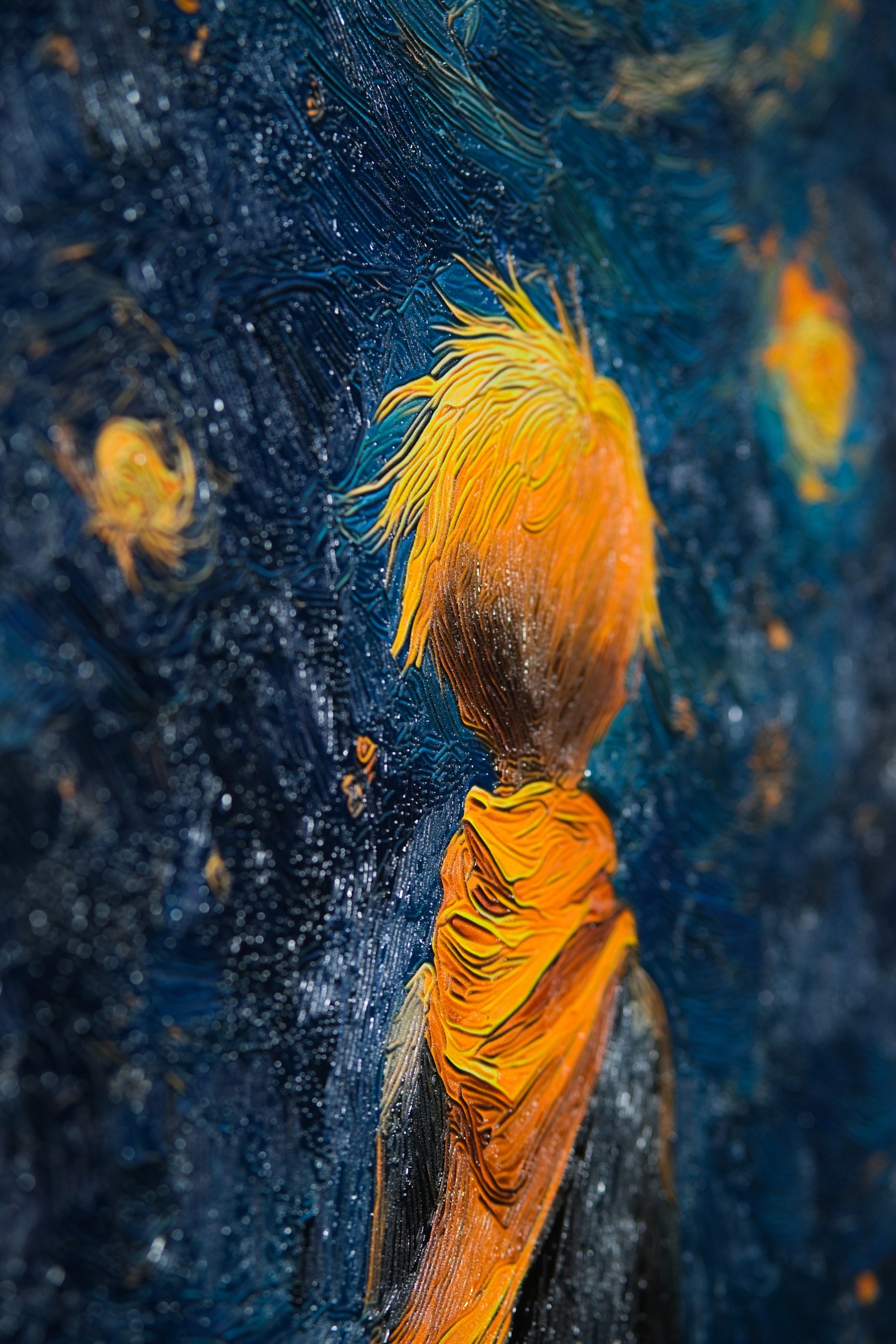 Starlit Wanderer — Haptic 3D Embossed + Gloss Lacquer Print