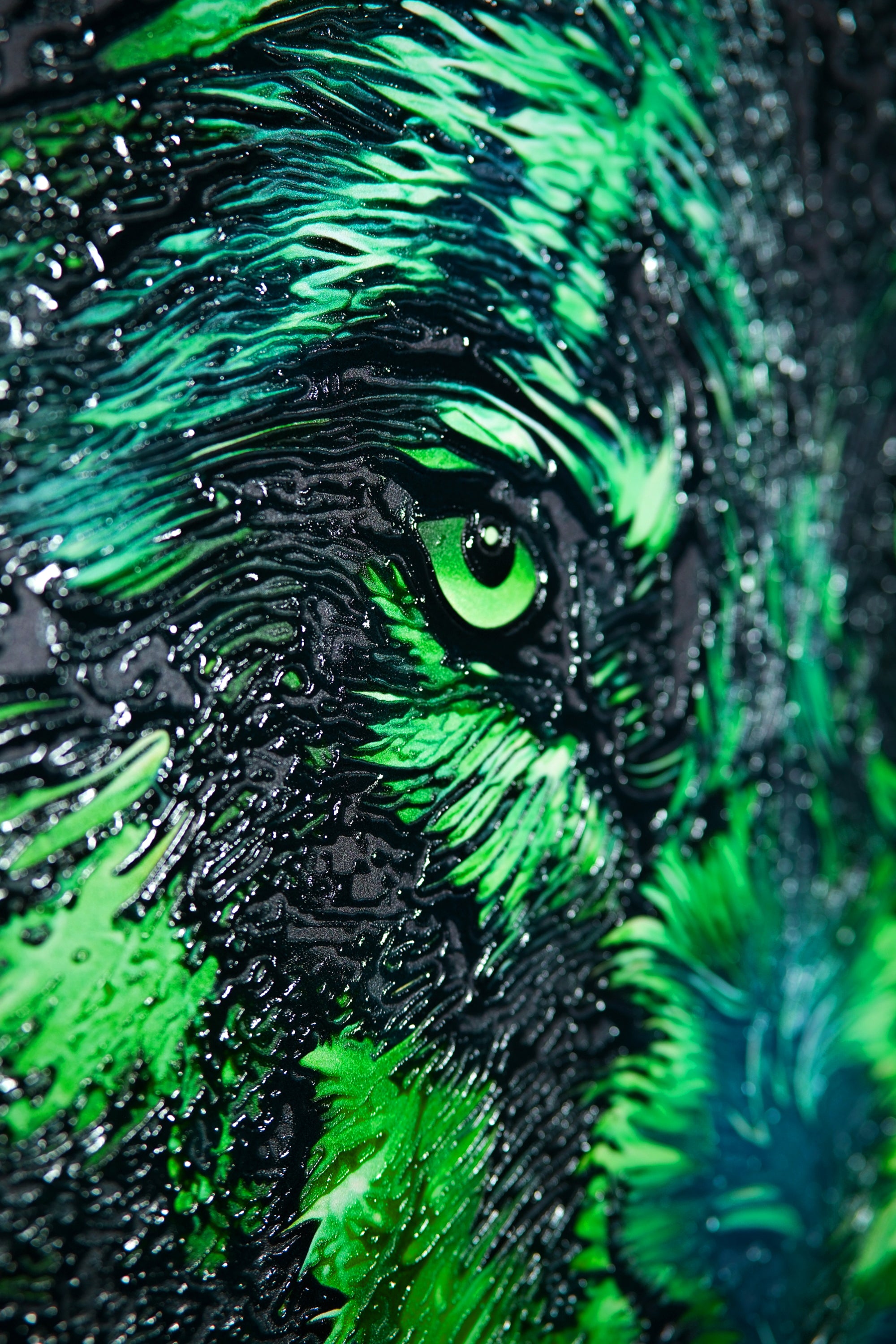 Forest Guardian — Haptic 3D Embossed + High-Gloss Lacquer Print