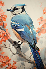 Sapphire Songbird — Haptic 3D Embossed + High-Gloss Lacquer Print