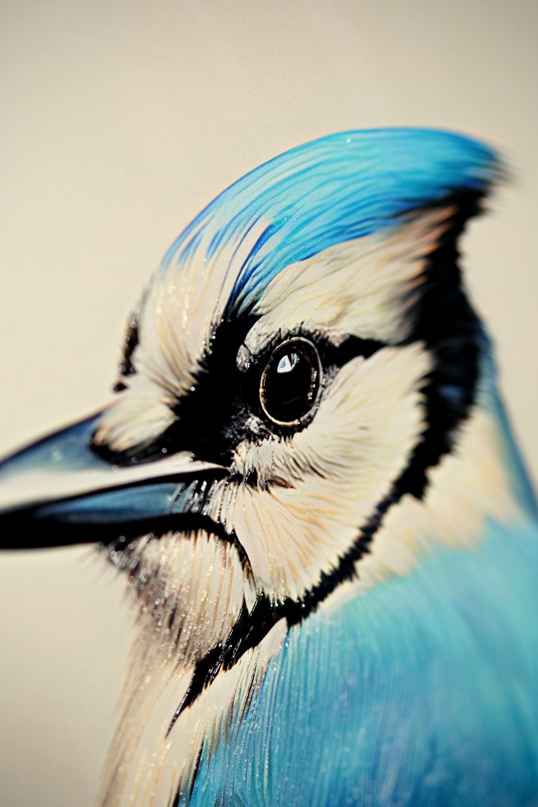 Sapphire Songbird — Haptic 3D Embossed + High-Gloss Lacquer Print