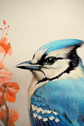 Sapphire Songbird — Haptic 3D Embossed + High-Gloss Lacquer Print
