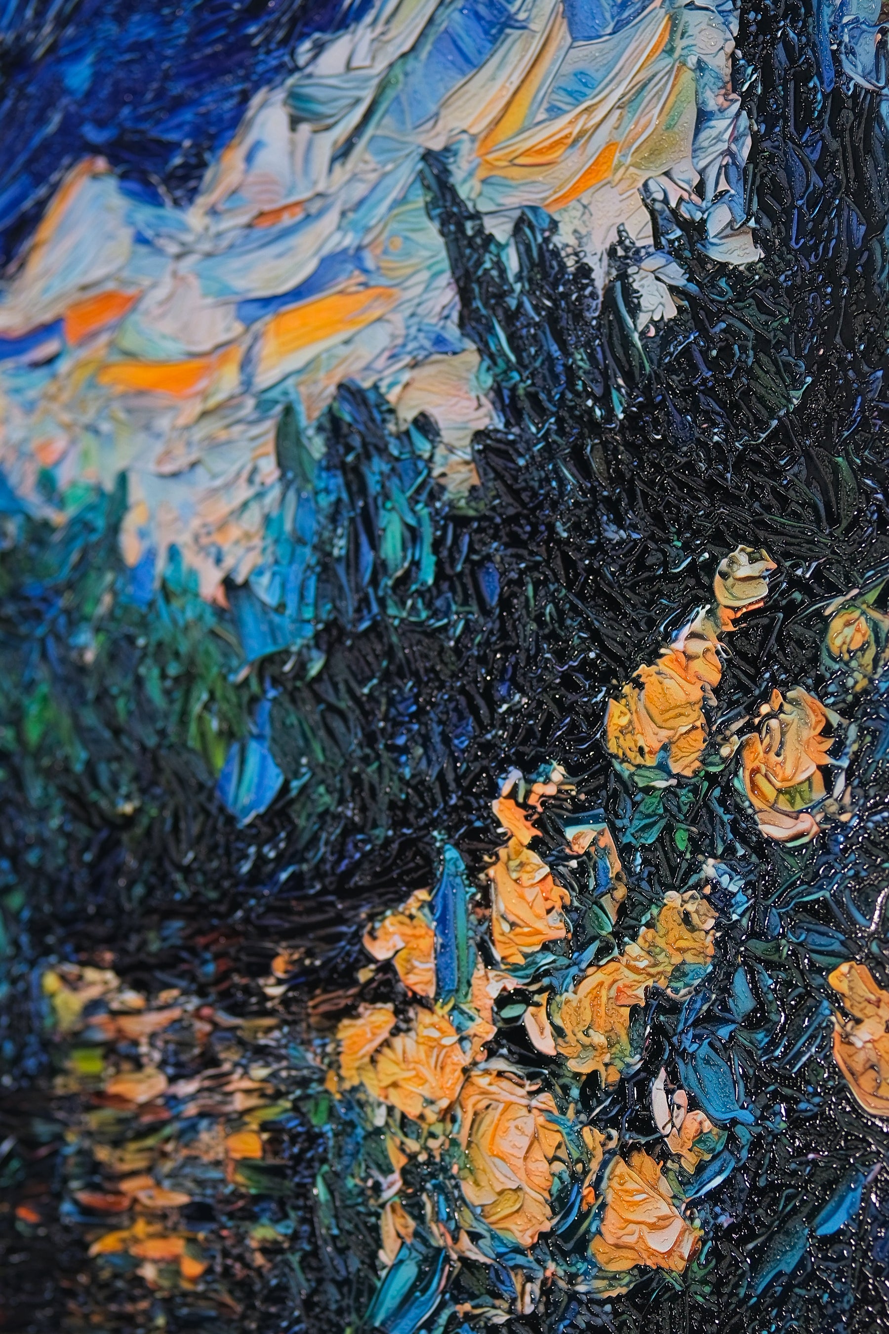 Celestial Whorl — Haptic 3D Embossed + Gloss Lacquer Print