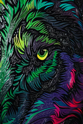 Neon Canopy Alpha — Impresión háptica con relieve 3D + laca de alto brillo