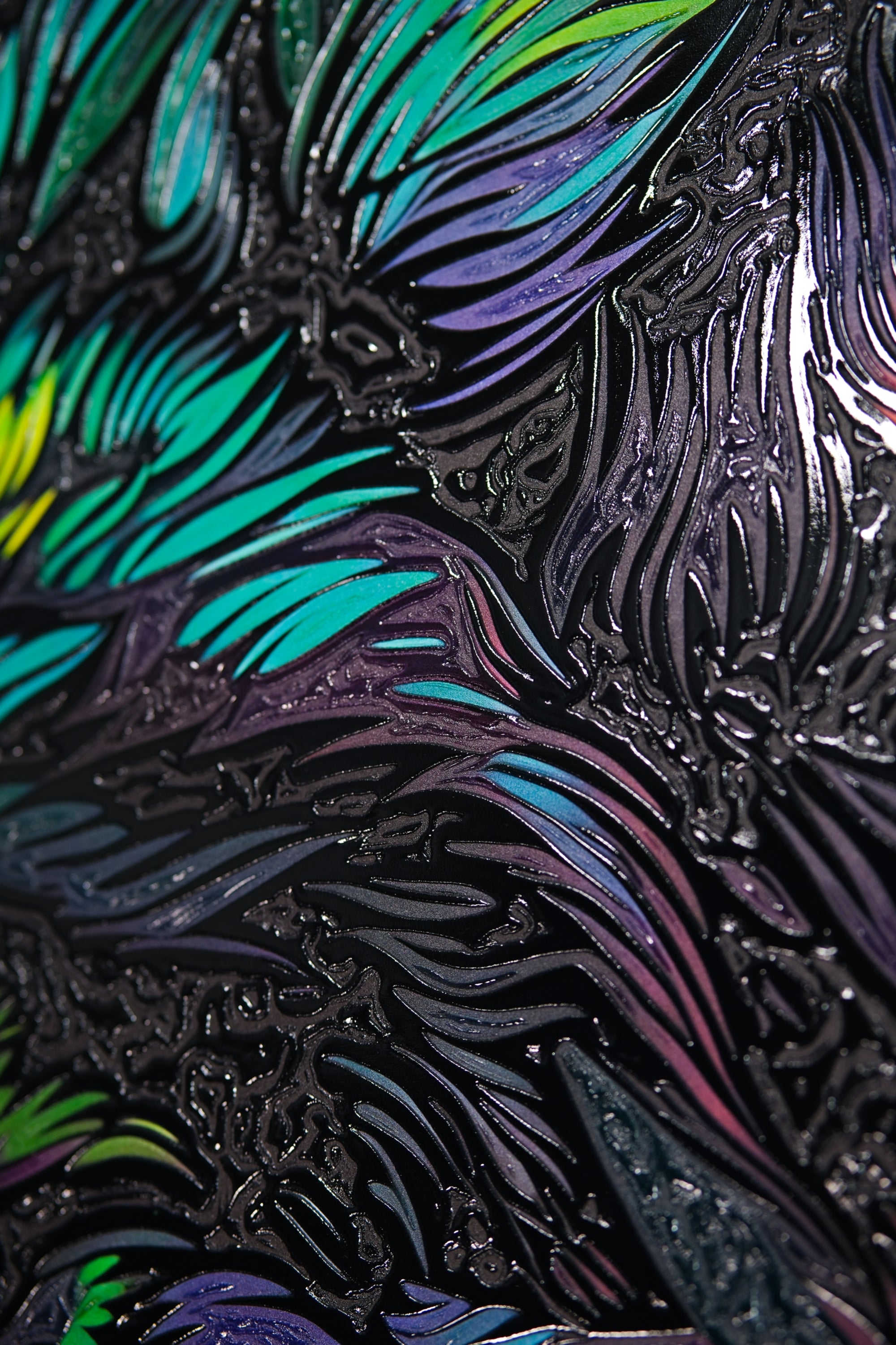 Neon Canopy Alpha — Haptic 3D Embossed + High-Gloss Lacquer Print