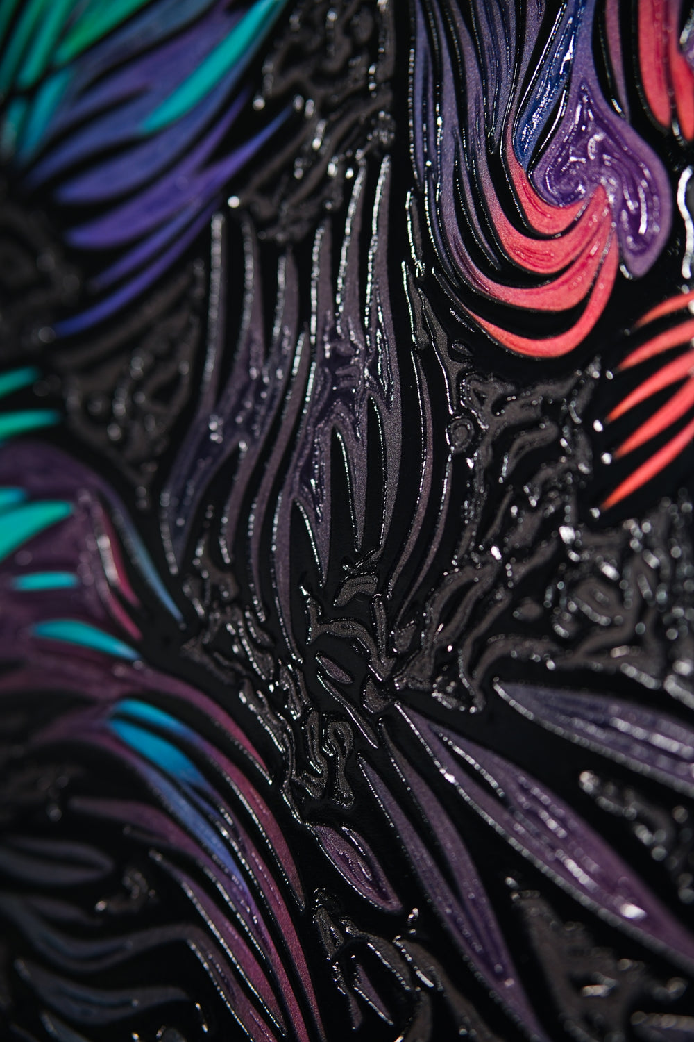 Neon Canopy Alpha — Impresión háptica con relieve 3D + laca de alto brillo