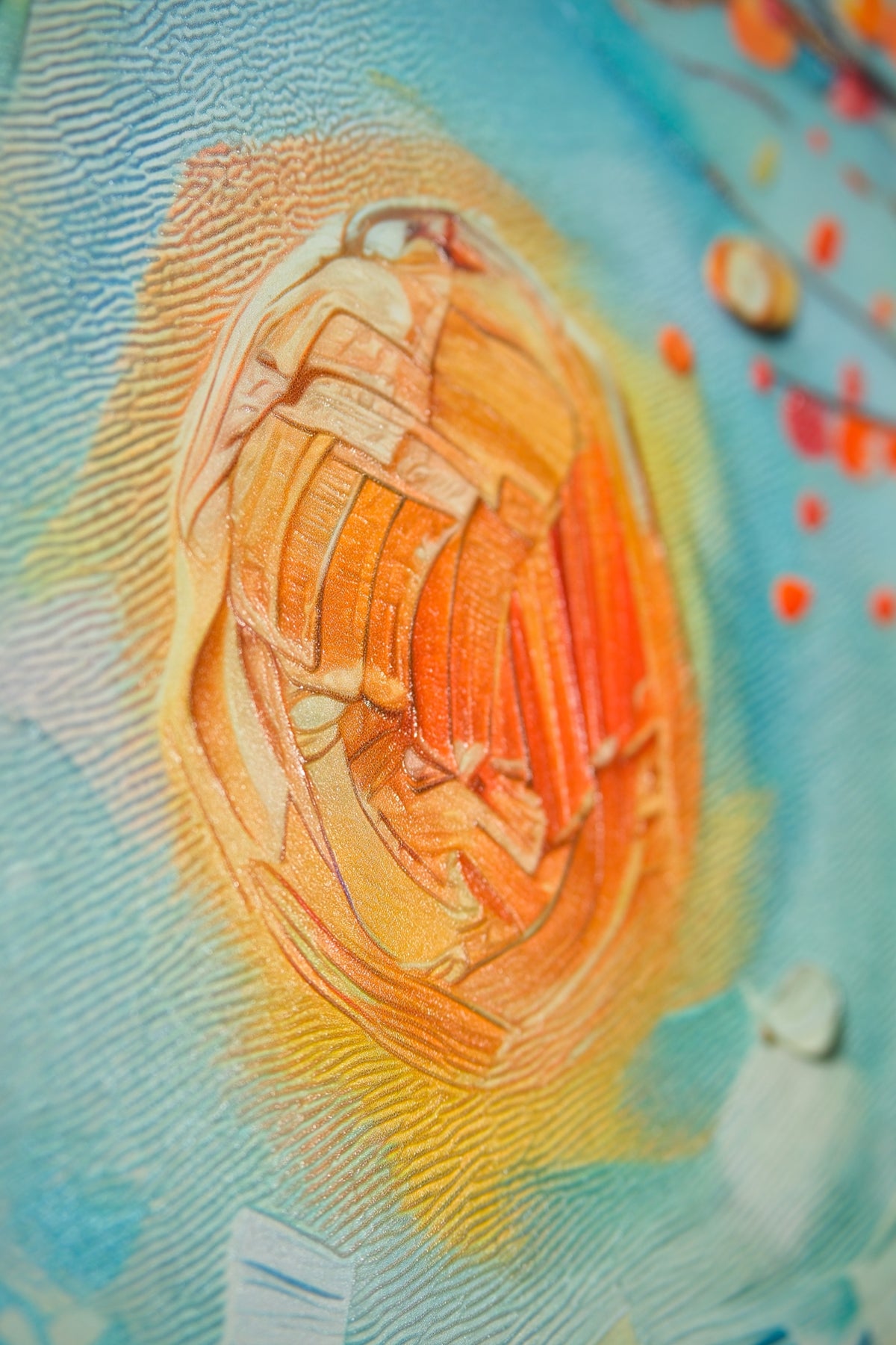 Haptic Print Example Lunar Serenade — Haptic 3D Embossed + High-Gloss Lacquer Print ...