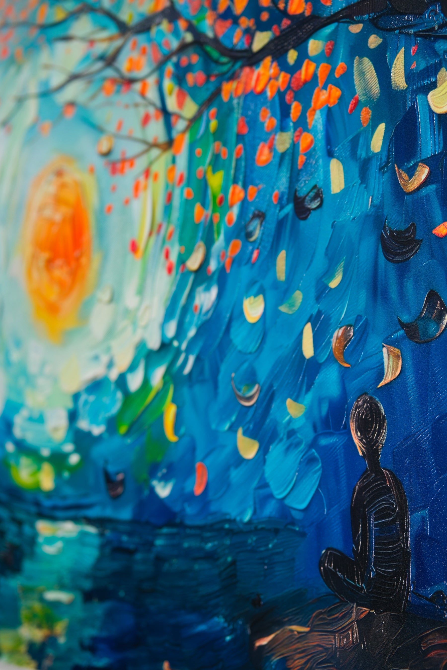 Lunar Serenade — Haptic 3D Embossed + High-Gloss Lacquer Print