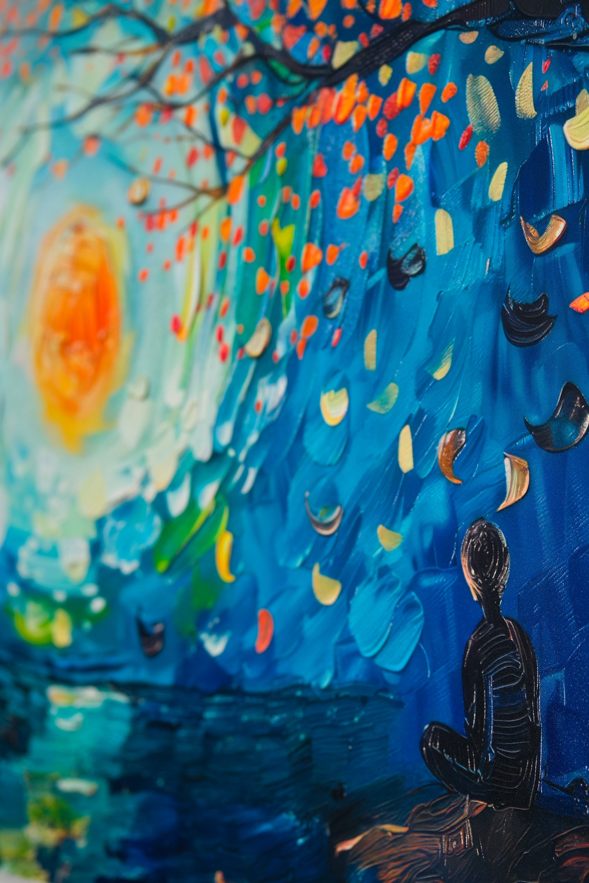 Lunar Serenade — Haptic 3D Embossed + High-Gloss Lacquer Print