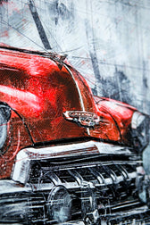 Crimson Chrome Classic — Haptic 3D Embossed + Gloss Lacquer Print