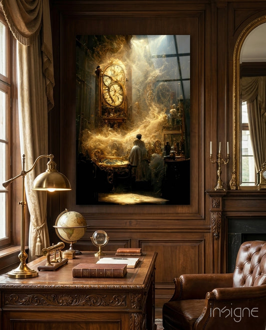 Time Flow Glass Art  || Designer Collection - Lifestyle preview in a designer interior