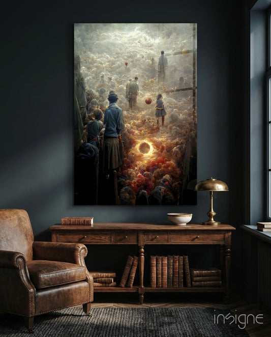 Abandonment Glass Art  || Designer Collection - Lifestyle preview in a designer interior