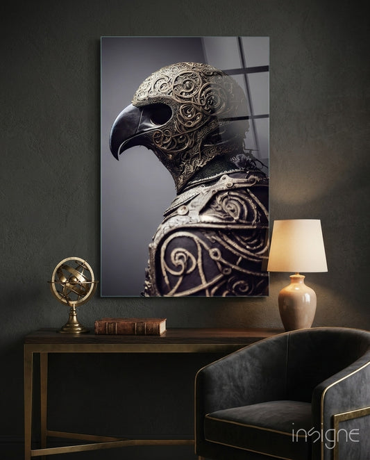 The Bird Glass Wall Art || Designer Collection - Lifestyle preview in a designer interior