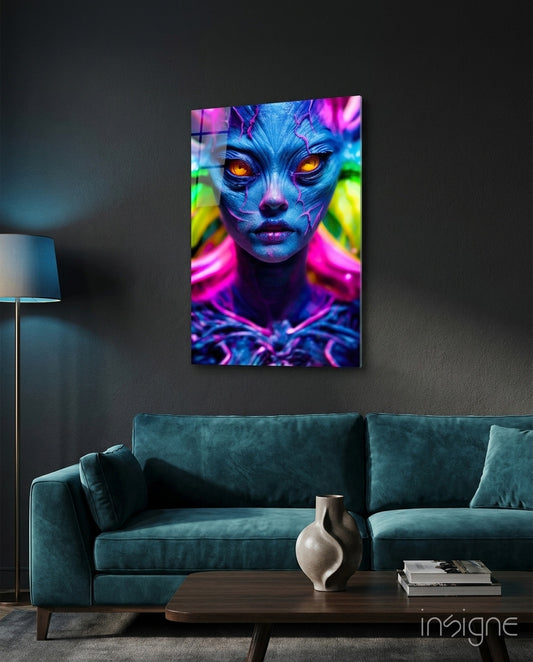 The Native Glass Wall Art || Designer Collection - Lifestyle preview in a designer interior