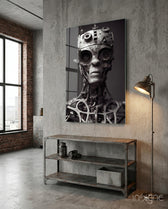 Future Human Glass Art  || Designer Collection - Lifestyle preview in a designer interior