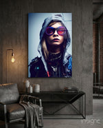 Survival Glass Wall Art || Designer Collection - Lifestyle preview in a designer interior