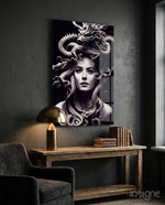 Medusa Glass Art  || Designer Collection - Lifestyle preview in a designer interior