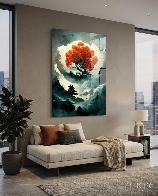Tree of Life Glass Art  || Designers Collection - Lifestyle preview in a designer interior