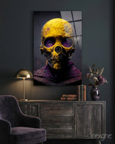 Skull Glass Art  || Designers Collection - Lifestyle preview in a designer interior